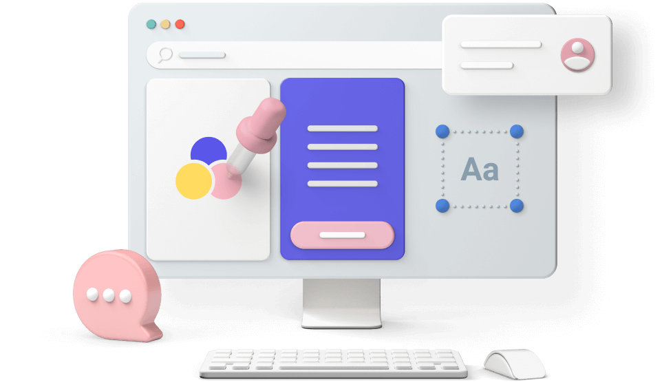 Computer with design assets